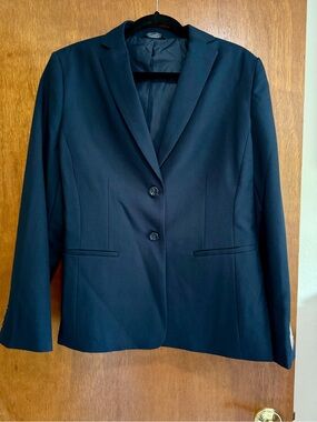 Women's Navy Two-Button Blazer - Classic Tailored Fit